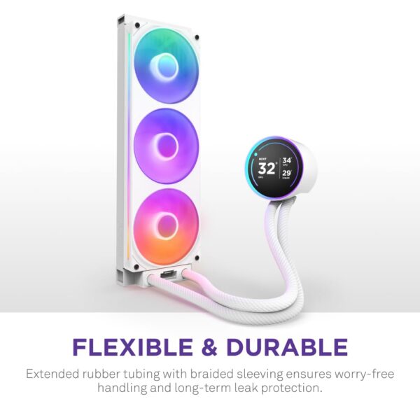 NZXT Kraken Elite 360 RGB 2024 - AIO CPU Liquid Cooler - 360mm Radiator - F360 RGB Core Fan - Image 3