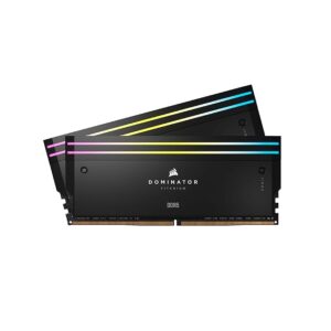 CORSAIR Dominator Titanium RGB DDR5 RAM 96GB (2x48GB) DDR5 6600MHz CL32 Intel XMP iCUE Compatible Computer Memory - Black
