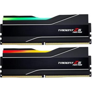 G.Skill Trident Z5 NEO RGB Series (AMD Expo) 64GB (2 x 32GB) 288-Pin SDRAM DDR5 6000 CL30-40-40-96 1.40V Dual Channel Desktop Memory F5-6000J3040G32GX2-TZ5NR (Matte Black)