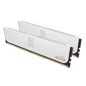 eamGroup T-Create Expert 2x16GB 6000MHz (6000MT/s) CL38 White 32GB DDR5 RAM Kit, Desktop Memory