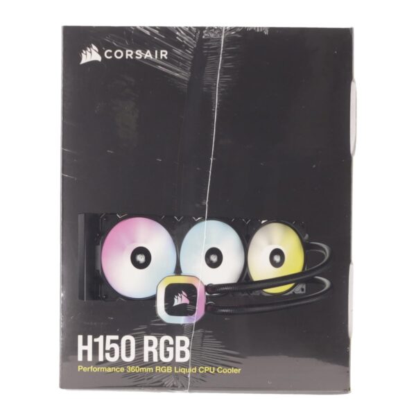 Corsair H150 RGB Liquid CPU Cooler,3x120mm SP RGB ELITE PWM fans, 37 Total individually addressable RGB LEDs, compatible to all modern CPU sockets - GA 1200,115X, 2066, and AM4, iCUE software sync RGB - Image 3