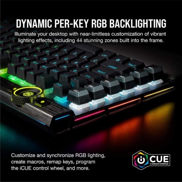 Corsair K100 RGB Optical-Mechanical USB Gaming Keyboard - Image 4