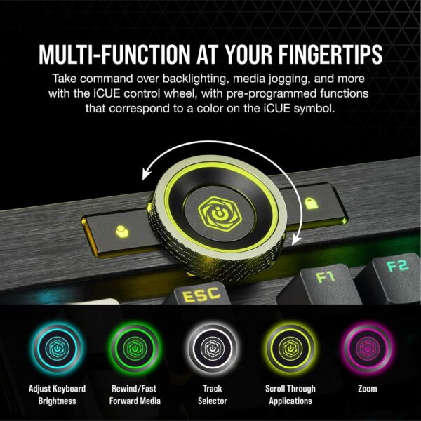 Corsair K100 RGB Optical-Mechanical USB Gaming Keyboard - Image 3